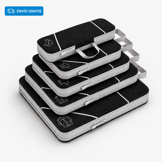 Set De Organizadores Para Viaje Con Compresión + 5 Piezas | Buen Viaje
